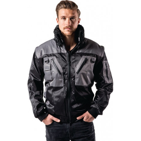 Veste de pilote combinée 4 en 1 taille L noir/gris