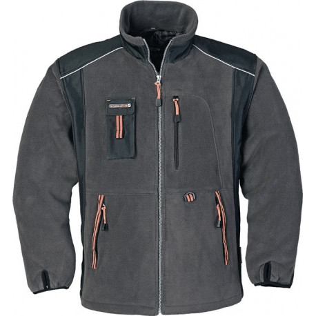 Veste polaire taille XXL gris foncé/noir/orange TERRATREND