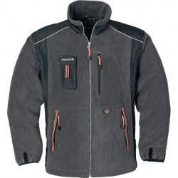 Veste polaire taille XXXL gris foncé/noir/orange TERRATREND