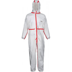 Combinaison de protection CoverStar Plus® taille XXL (62/64) blanc/rouge catégor