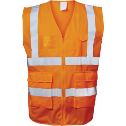 Gilet de signalisation EWALD taille XXXL orange EN ISO 20471 cl. EN ISO 13688 SA