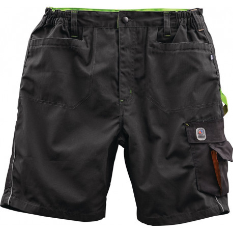 Short pour homme taille 48 noir/limette 65 % PES / 35 % coton TERRAX