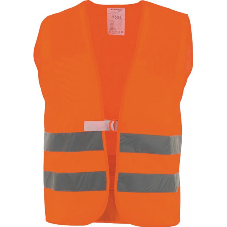 Gilet de signalisation taille universal orange EN 20471 Kl. 2 ASATEX