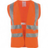 Gilet de signalisation taille universal orange avec bandes réfléch. sur épaules EN 20471 Kl. 2 ASATEX