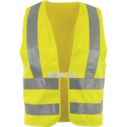 Gilet de signalisation taille universal jaune av bandes réfléchissantes épaules