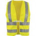 Gilet de signalisation taille universal jaune av bandes réfléchissantes épaules