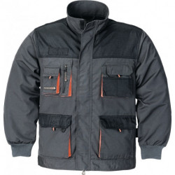 Veste pour hommes taille 48 gris foncé/noir/orange