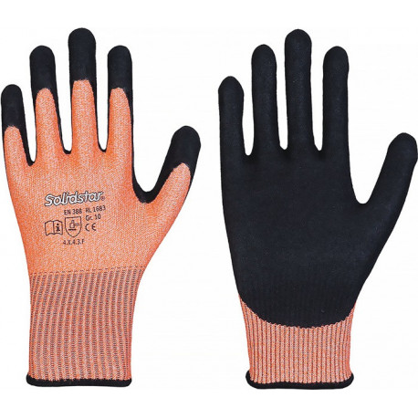 Gant de protection contre les coupures Solidstar 1683 taille 9 orange/noir EN 38 (Par 12)