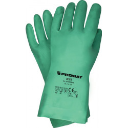 Gant de protection chimique ou taille 8 vert EN 388. EN 374 catégorie III PROMAT