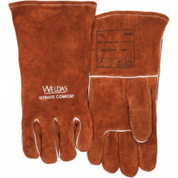 Gant de soudeur taille L (9) marron croûte de cuir EN 388, EN 12477 5 paire WELDAS (Par 5)