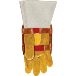 Protection des mains cuir vachette fendu avec prot.PFR alum. WELDAS