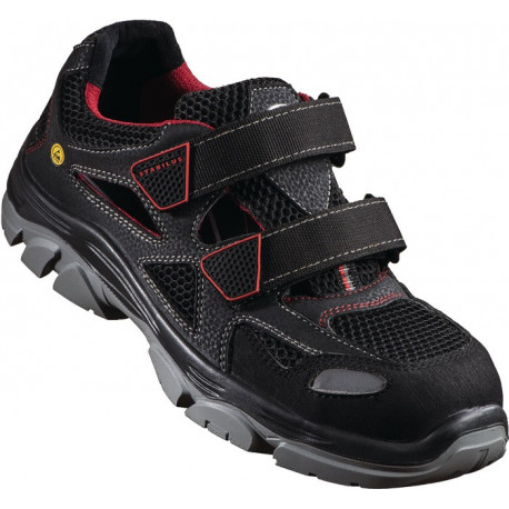 Sandale de sécurité THILO AIR taille 45 noir/rouge matériau textile/mesh S1 SRC