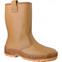 Botte d'hiver sans fermeture Jalartic SAS taille 48 beige cuir AP-23 S3 SRC EN I