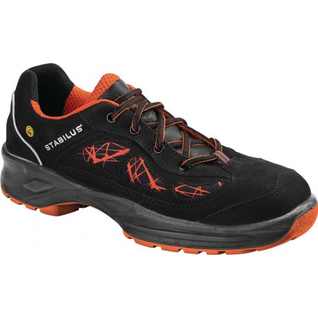 Chaussure de sécurité BASTI LOW ORANGE taille 42 orange/noir S2 ESD EN ISO 20345