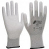 Gant de protection EN420 EN388 EN1149-3 EN16350 Taille XL ESD Nylon gris carbone PU partiellement enduit (Par 12)