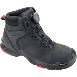 Botte de sécurité Braxton taille 43 noir/rouge S3 SRC HRO EN ISO 20345 cuir bovi