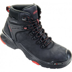 Botte de sécurité Bailey taille 45 noir/rouge S3 SRC HRO WR EN ISO 20345 cuir bo