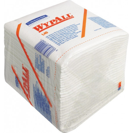 Torchon WYPALL L 40 7471 L305xl318env. mm blanc 1 couche, plié en quarts WYPALL