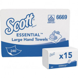 Serviette papier 6669 1-couche blanc L318xB200ca.mm SCOTT