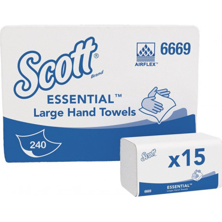 Serviette papier 6669 1-couche blanc L318xB200ca.mm SCOTT