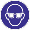Pictogramme d'obligation ASR A1.3/DIN EN ISO 7010 Lunettes de protection obligatoires plastique