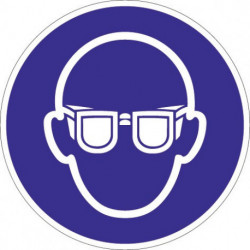 Pictogramme d'obligation ASR A1.3/DIN EN ISO 7010 Lunettes de protection obligat