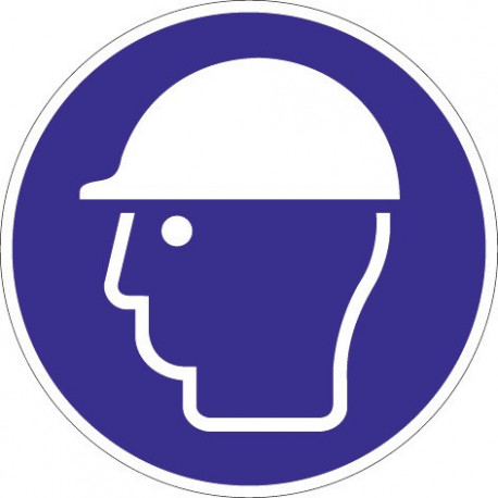 Pictogramme d'obligation ASR A1.3/DIN EN ISO 7010 utiliser protection tête film