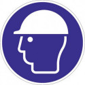Pictogramme d'obligation ASR A1.3/DIN EN ISO 7010 utiliser protection tête film