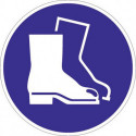 Pictogramme d'obligation ASR A1.3/DIN EN ISO 7010 utiliser protection des pieds