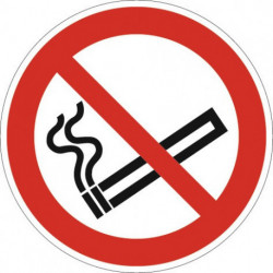 Symbole d’interdiction ASR A1.3/DIN EN ISO 7010 défense de fumer plastique