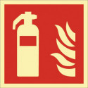 Panneau de sécurité incendie DIN EN ISO 7010 L148xl148 mm extincteur film