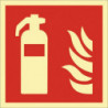 Panneau de sécurité incendie DIN EN ISO 7010 L148xl148 mm extincteur film