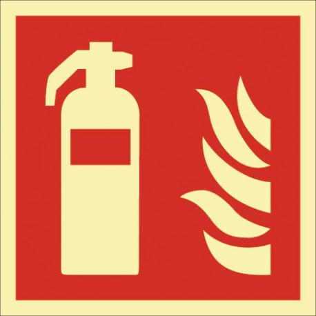Panneau de sécurité incendie DIN EN ISO 7010 L200xl200 mm extincteur film