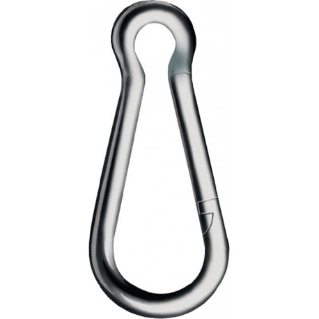Mousqueton DIN 5299 forme C longueur 70 mm épaisseur de fil 7 mm capacité de ch (Par 100)