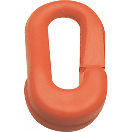 Maillon temporaire plastique rouge 6 mm pour chaînes de signalisation (Par 10)
