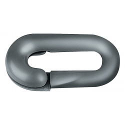 Maillon temporaire plastique noir 6 mm pour chaînes de signalisation (Par 10)