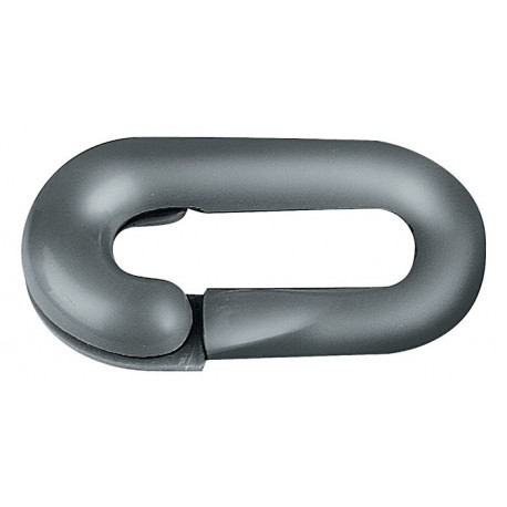 Maillon temporaire plastique noir 6 mm pour chaînes de signalisation (Par 10)