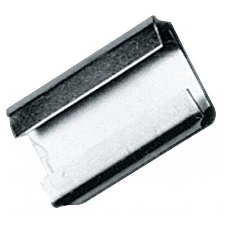 Agrafe de fermeture l.13xL27 mm pour ruban d’emballage en acier de 13 mm galvanisé (Par 3000)