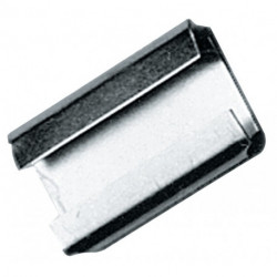Agrafe de fermeture l.16xL27 mm pour ruban d’emballage en acier de 16 mm galvanisé (Par 3000)
