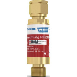 Dispositif de sécurité type RF 53 N G 1/4 po. RH oxygène air compr. et gaz non