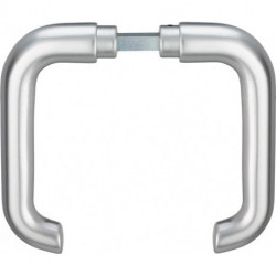 Paire de poignées de porte 104Z Alu.0105 sans rosace VK 8mm EDI