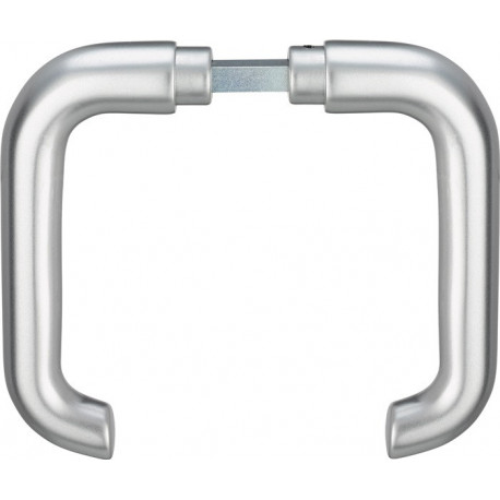 Paire de poignées de porte 104Z Alu.0105 sans rosace VK 8mm EDI