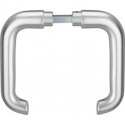 Paire de poignées de porte 104Z Alu.0105 sans rosace VK 8mm EDI
