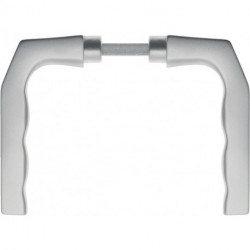 Paire de poignées de porte 125Z Alu.0105 sans rosace VK 8mm EDI