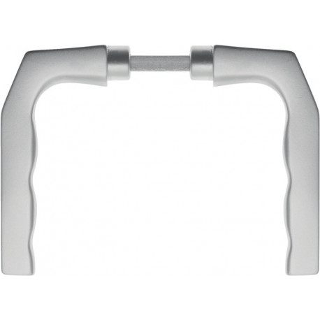 Paire de poignées de porte 125Z Alu.0105 sans rosace VK 8mm EDI