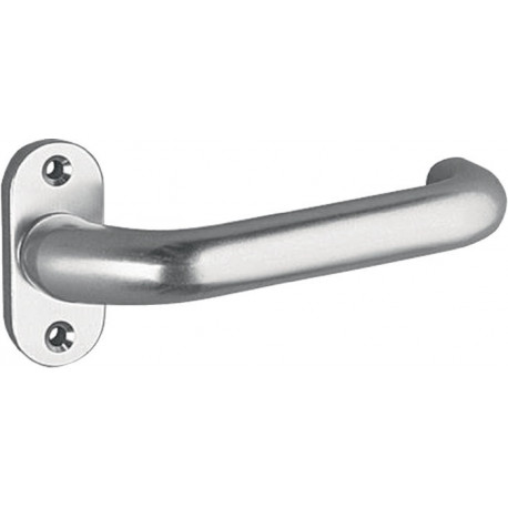 Poignée porte 1308/0800 Alu.F1 ov.8mm coudé.EDI