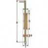 Loquet sol L.400mm B.57mm Sacier galva jaune . - 120mm