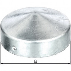 Chapeau de poteau D.80mm Forme ronde galvanisé GAH (Par 10)