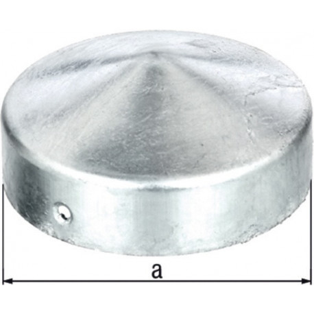 Chapeau de poteau D.100mm Forme ronde galvanisé GAH (Par 10)