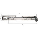 Loquet verrou Gauche/droite 430x70x180x333mm Trou-Ø5mm 12